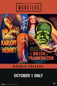 The Mummy (1932) & The Bride of Frankenstein (1935) Double Feature Poster