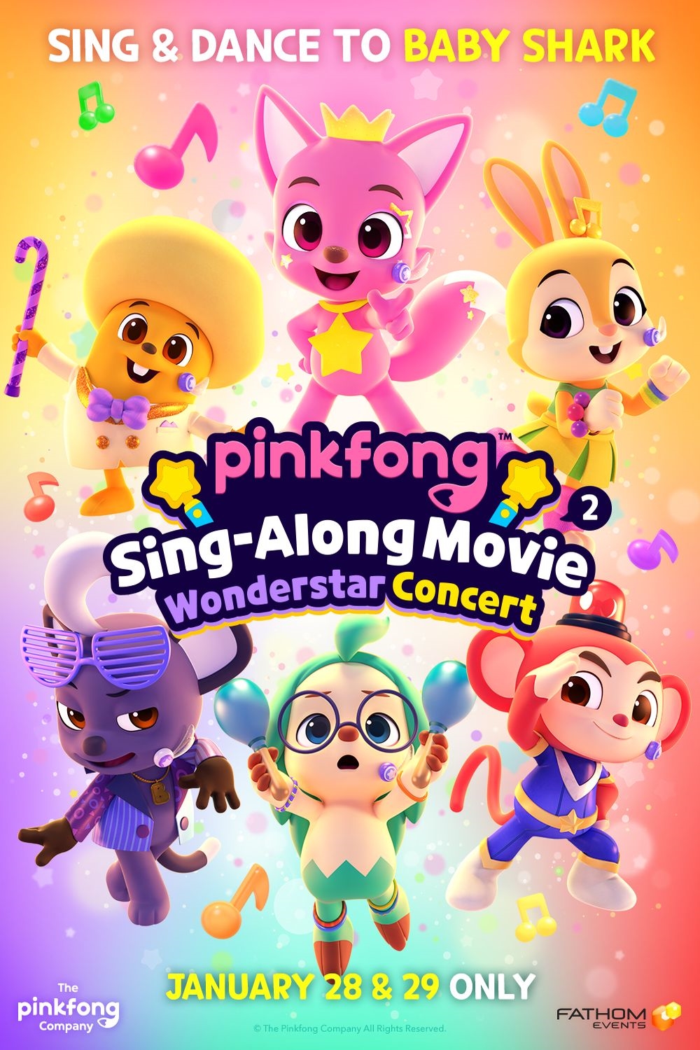 Pinkfong Sing-Along Movie 2: Wonderstar Concert Poster
