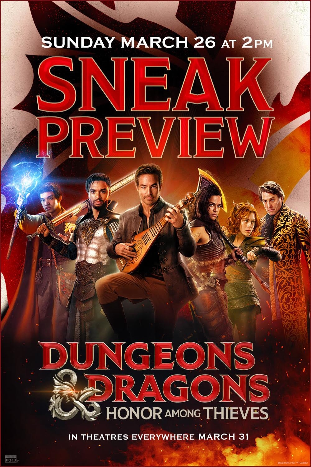 Dungeons & Dragons: Honor Among Thieves Sneak Prev Poster