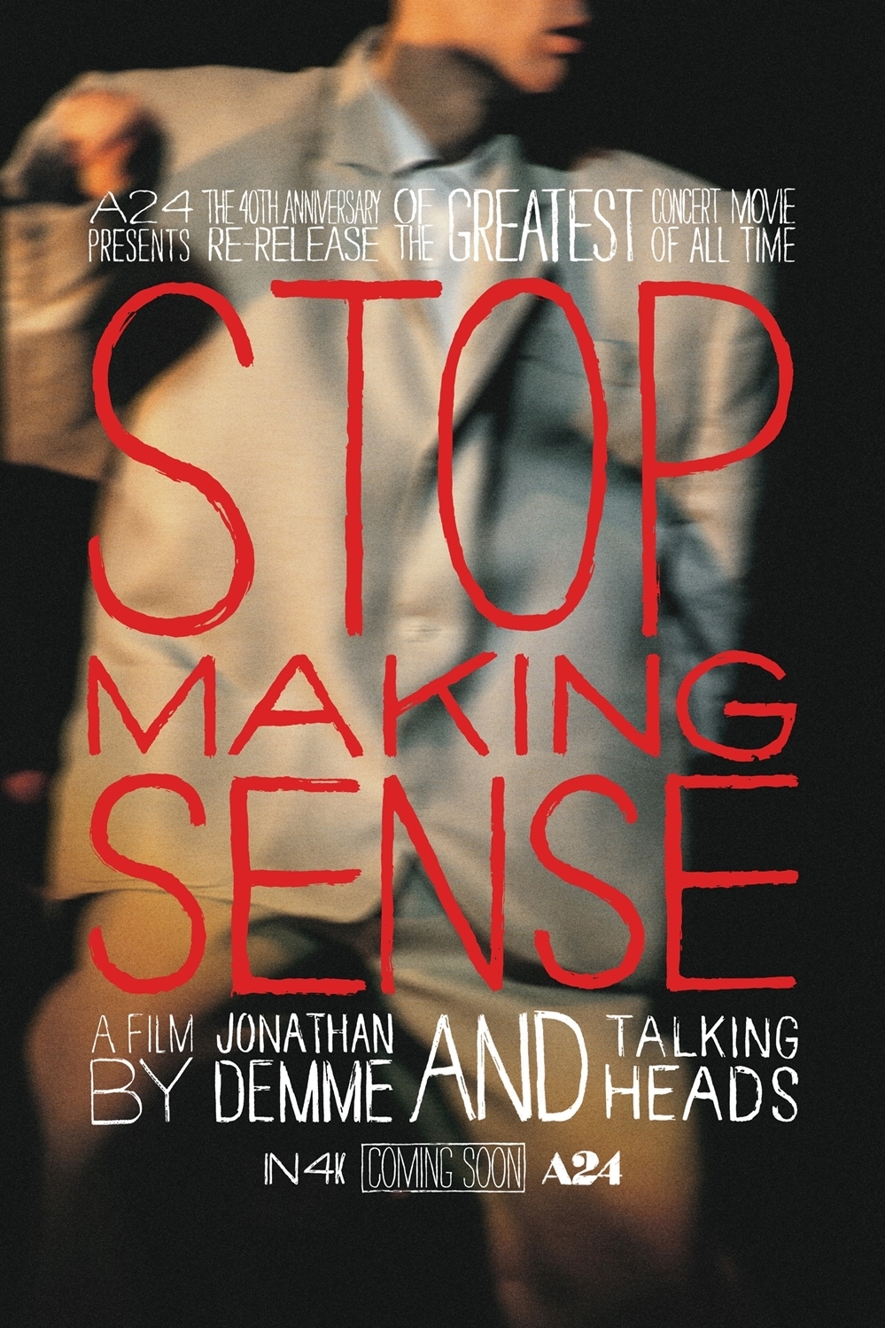 Stop Making Sense 40th Anniversary Poster