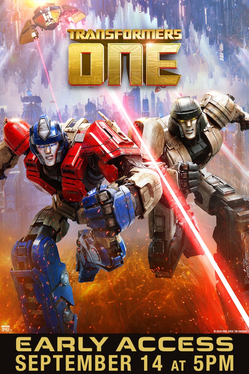 Transformers One Early Access Movie Times Showbiz